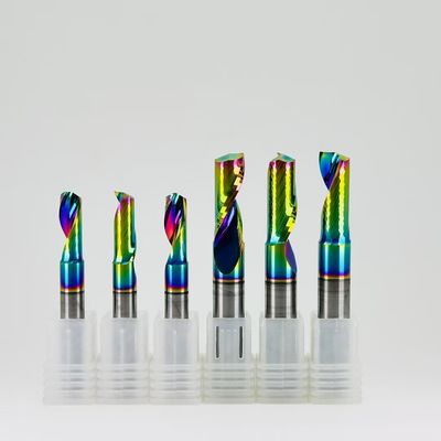 Goede prijs 14 mm Single Flute End Mill Voor Aluminium, Router Bits Voor Door En Window Fressing Cutter DLC Coating online