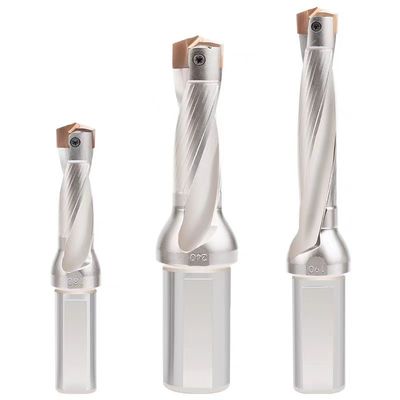 Goede prijs 3D indexable wolfraamcarbide bits cnc diep gat boren staal spiraal fluit online