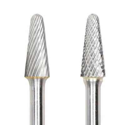 Goede prijs Fluit Type Single Cut 12mm*28mm SL Conical Shape met Radius End Burr 6mm Shank Cut Length 28mm voor Die Grinder Drill Bit online