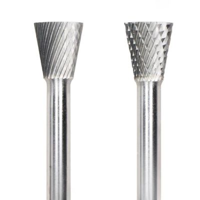 Goede prijs Single Cut Type N Inverted Cone Carbide Burr 6mm Schaft Diameter 19mm Hoofddameter Bewerkingsoppervlak Profiel van werkstuk online