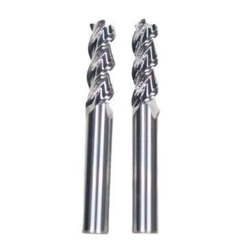Goede prijs 12 mm Dia 12*45*12*100 HRC55 3 fluitens Flat Carbide End Mills Voor Aluminium Onbekleed Machine Type Finish Machining online
