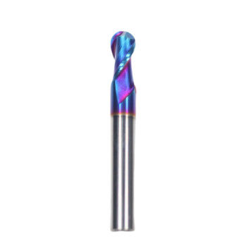 Goede prijs 75 mm Algemene lengte HRC 65 R12*30*12 Dia TiAISiN Gecoat met 2 fluitten Carbide Ball Neus End Mill Cutter met aanpassingsoptie online