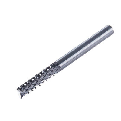 kwaliteit Onbekleed 4,0*12*45L*4 Solid Carbide Corn Teeth End Mill CNC Router Corn Bit fabriek