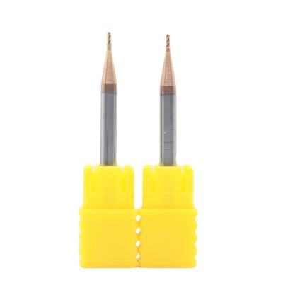 Goede prijs 2 mm Dia 2*5*4*50 TiSiN Gecoat 4 Flute Carbide Square End Mill voor koolstofstaal legering staal gietijzer online