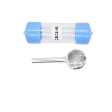 Goede prijs D-balvorm 25 mm gesneden Diacarbide-borr met 8 mm schank Dia Double Cut Carbide Rotary Burr online