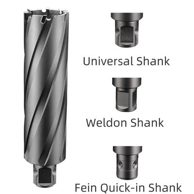 kwaliteit 100 mm snijdiepte TCT Ringsnijmachine 65 mm snijdiameter Universal Shank Ringsnijmachine fabriek